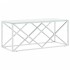 Mesa de centro acero inoxidable y vidrio 110x45x45