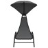 Tumbona con toldo acero y tela gris oscuro 167x80x195