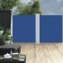 Toldo lateral retráctil azul 160x600