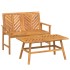 Juego de muebles de jardín 2 piezas madera maciza