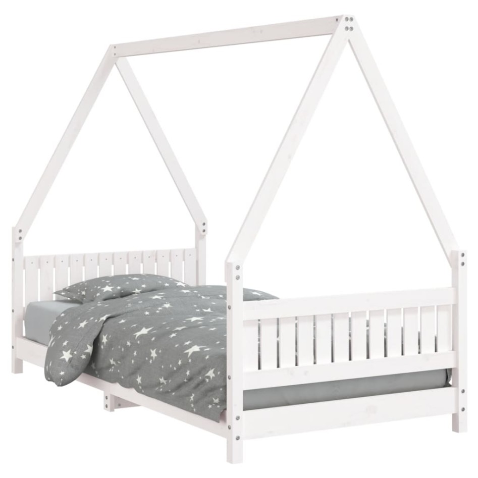 Estructura de cama para niños madera de pino blanco 90x190