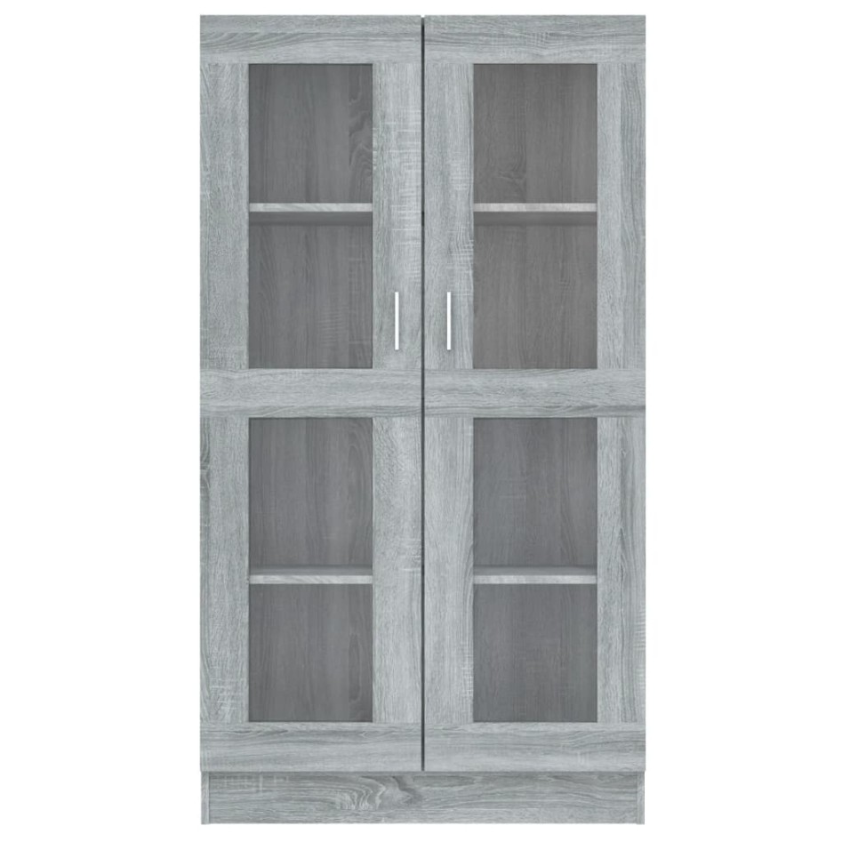 Vitrina madera contrachapada gris Sonoma 82,5x30,5x150