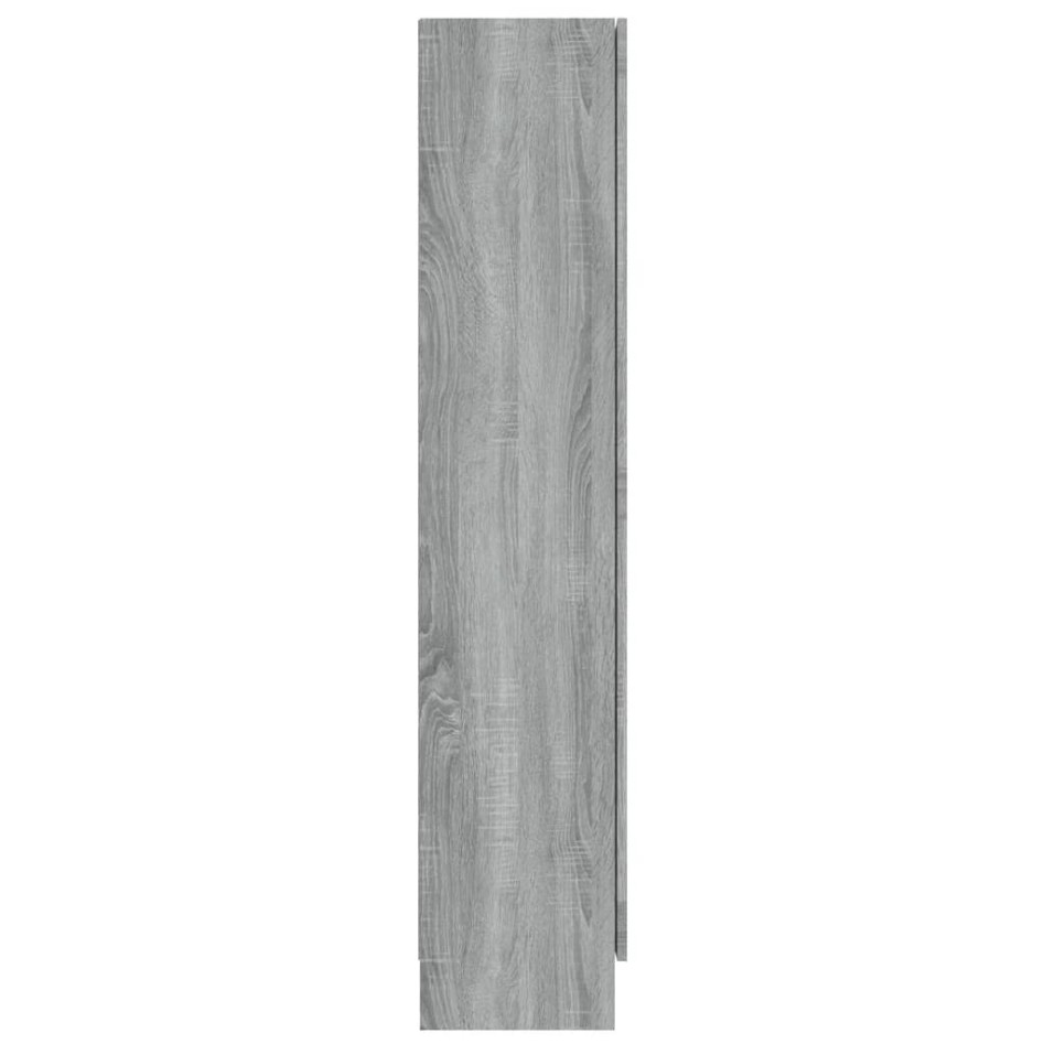Vitrina madera contrachapada gris Sonoma 82,5x30,5x150