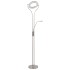 Lámpara de pie regulable plateado 18 W 180