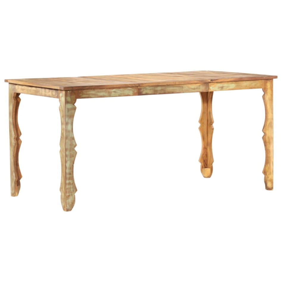 Mesa de comedor de madera maciza reciclada 160x80x76