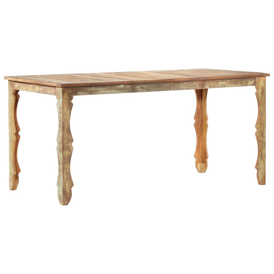 Mesa de comedor de madera maciza reciclada 160x80x76