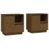 Mesitas noche 2 uds madera maciza pino marrón miel 50x34x50