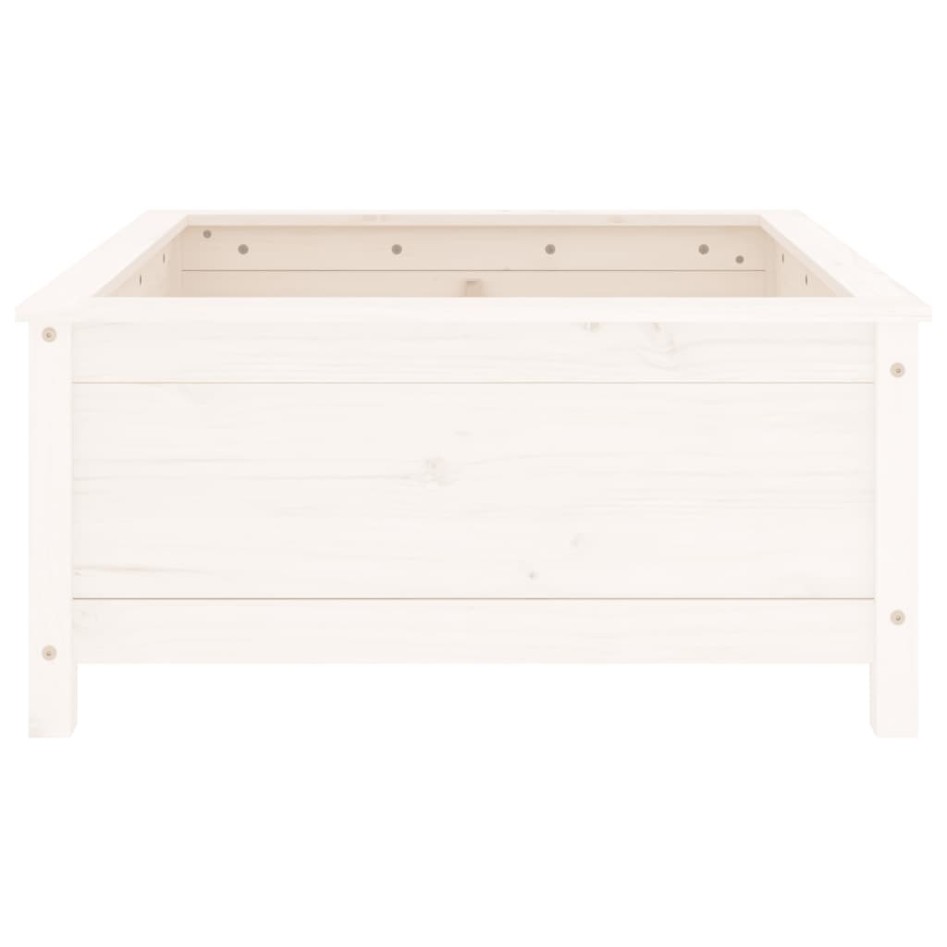Jardinera madera maciza de pino blanco 82,5x82,5x39