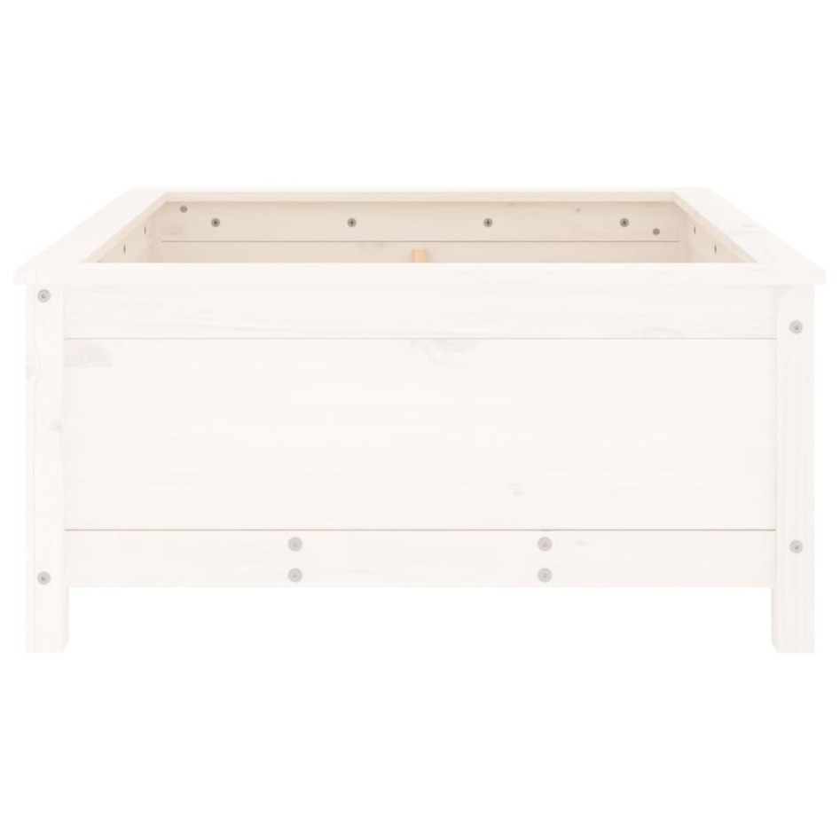 Jardinera madera maciza de pino blanco 82,5x82,5x39