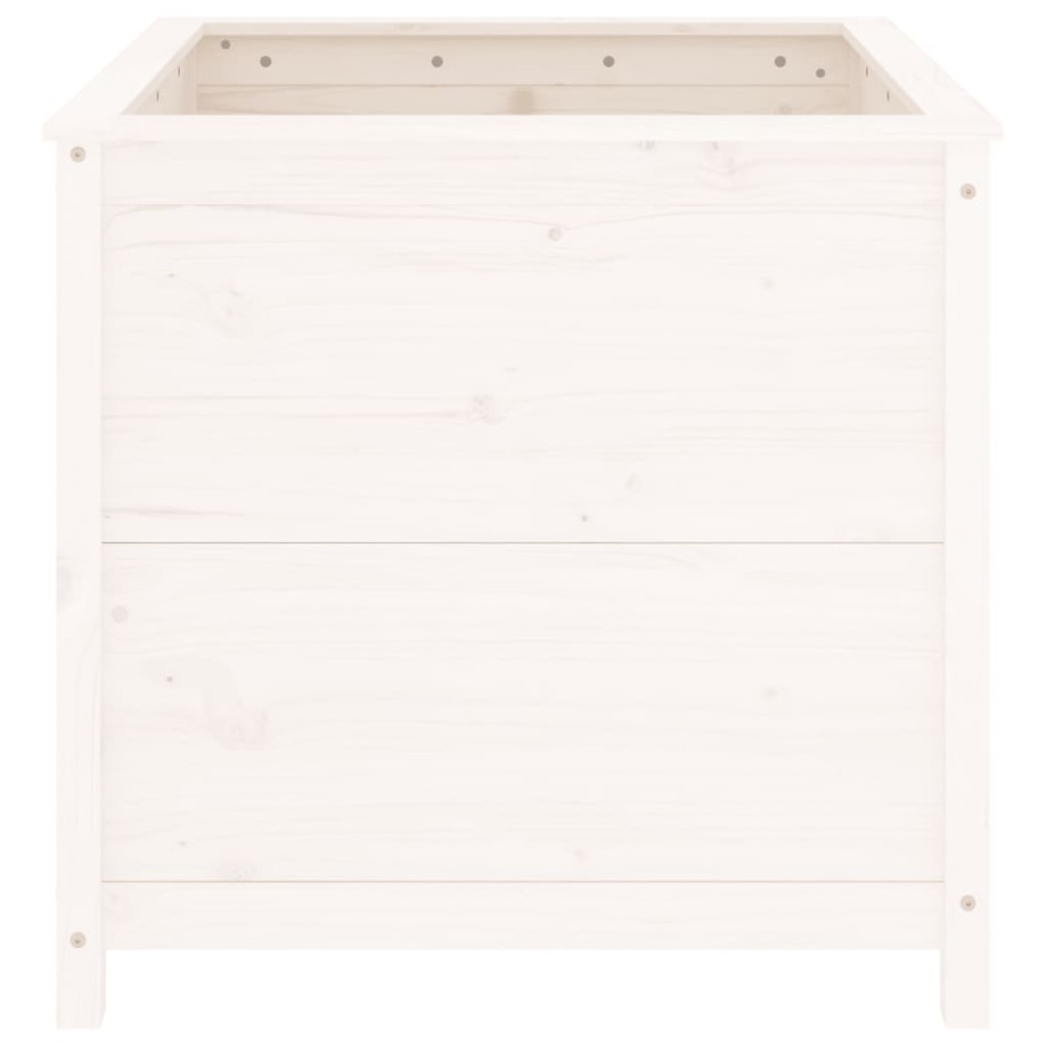 Jardinera madera maciza de pino blanco 82,5x82,5x78