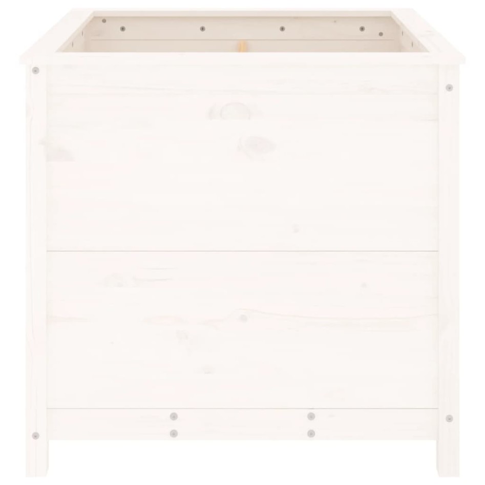 Jardinera madera maciza de pino blanco 82,5x82,5x78