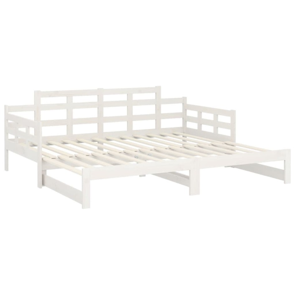 Sofá cama extraíble madera maciza de pino blanco 2x(90x190)