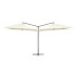 Sombrilla doble de jardín palo acero blanco arena 250x250