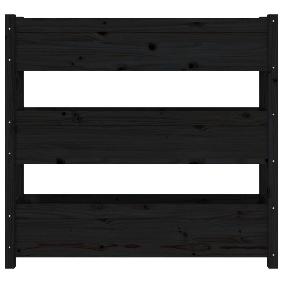 Jardinera de madera maciza de pino negro 112x25x104,5