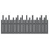Cabecero de cama de pared madera maciza pino gris 204x3x80