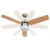 Ventilador de techo con luz con mando marrón claro 108