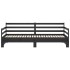 Sofá cama extraíble madera maciza de pino negro 2x(90x200)