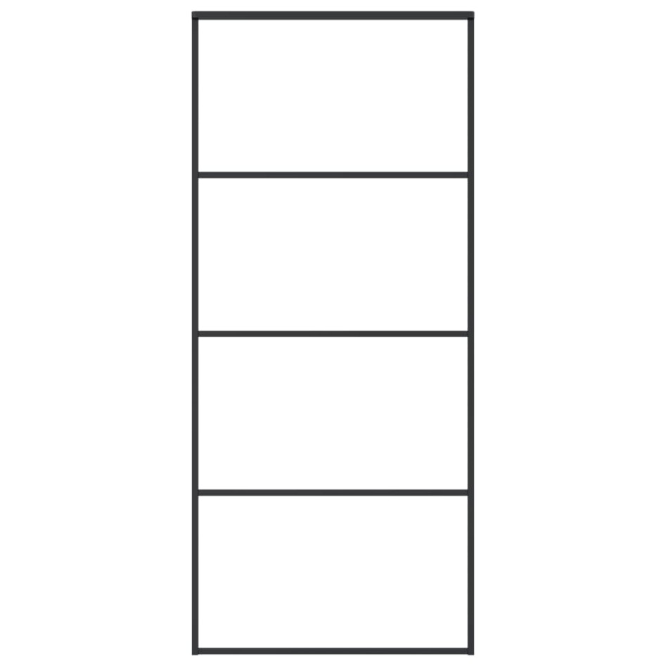 Puerta corredera ESG vidrio y aluminio 90x205 cm