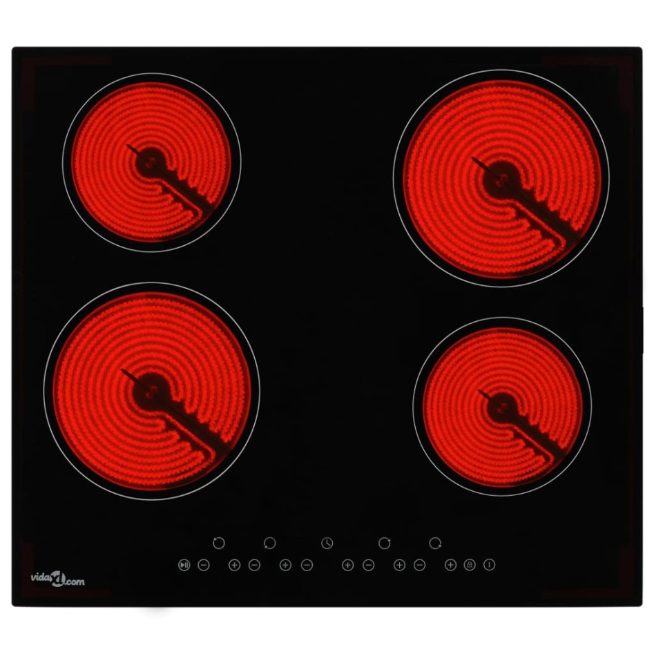 Placa vitrocerámica 4 quemadores control táctil 6000