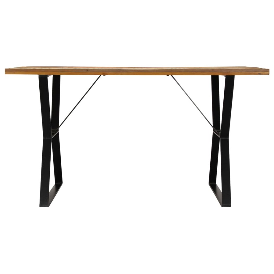 Mesa de comedor de madera maciza reciclada 140x80x76