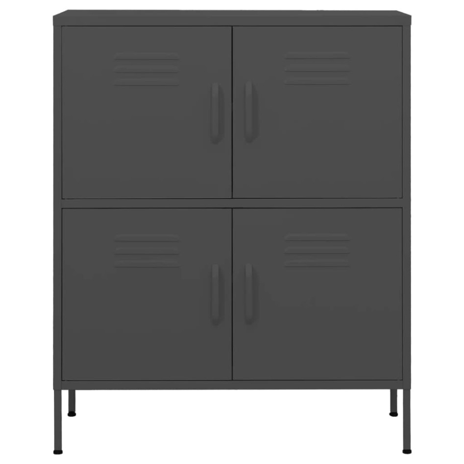 Armario de almacenamiento acero gris antracita 80x35x101,5
