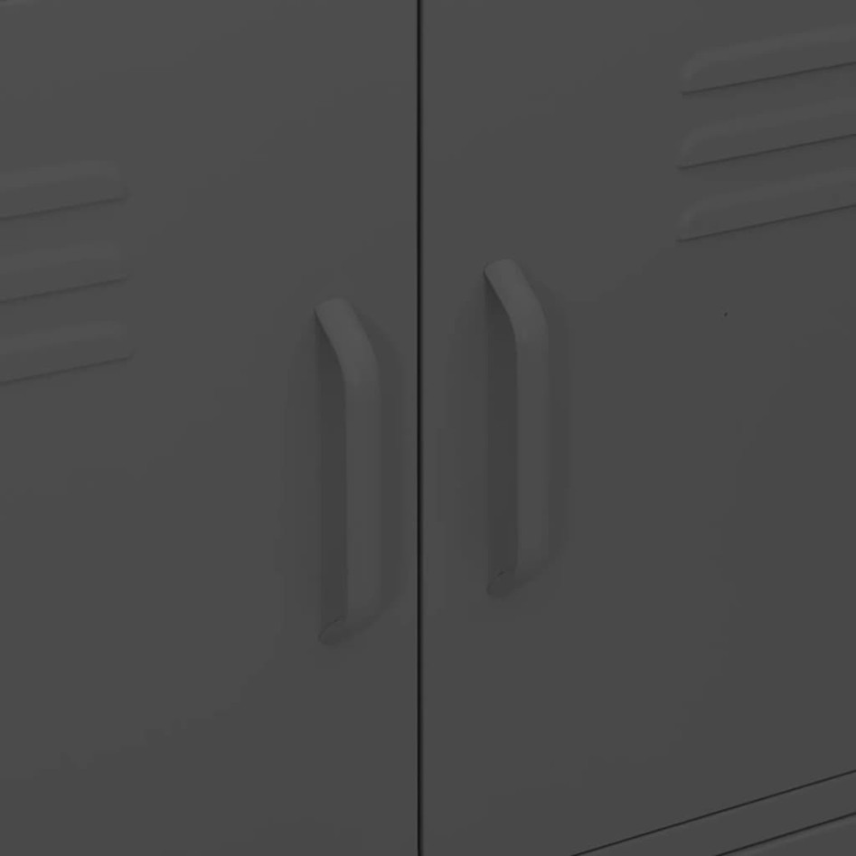 Armario de almacenamiento acero gris antracita 80x35x101,5