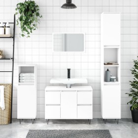 Mueble de baño madera de ingeniería blanco 80x33x60