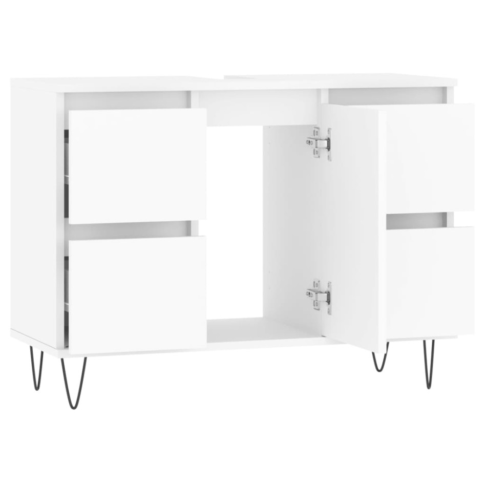 Mueble de baño madera de ingeniería blanco 80x33x60