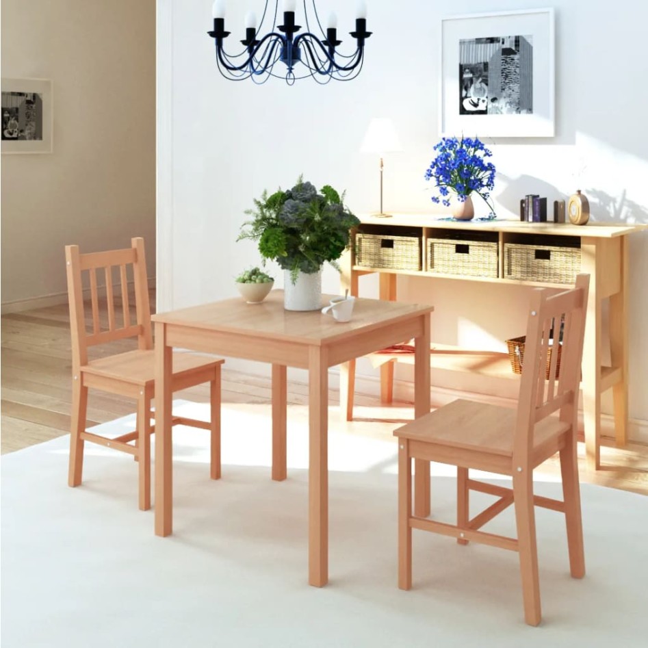Conjunto de comedor 3 piezas madera de