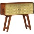 Aparador de madera maciza de sheesham y dorados 90x30x77