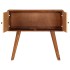 Aparador de madera maciza de sheesham y dorados 90x30x77