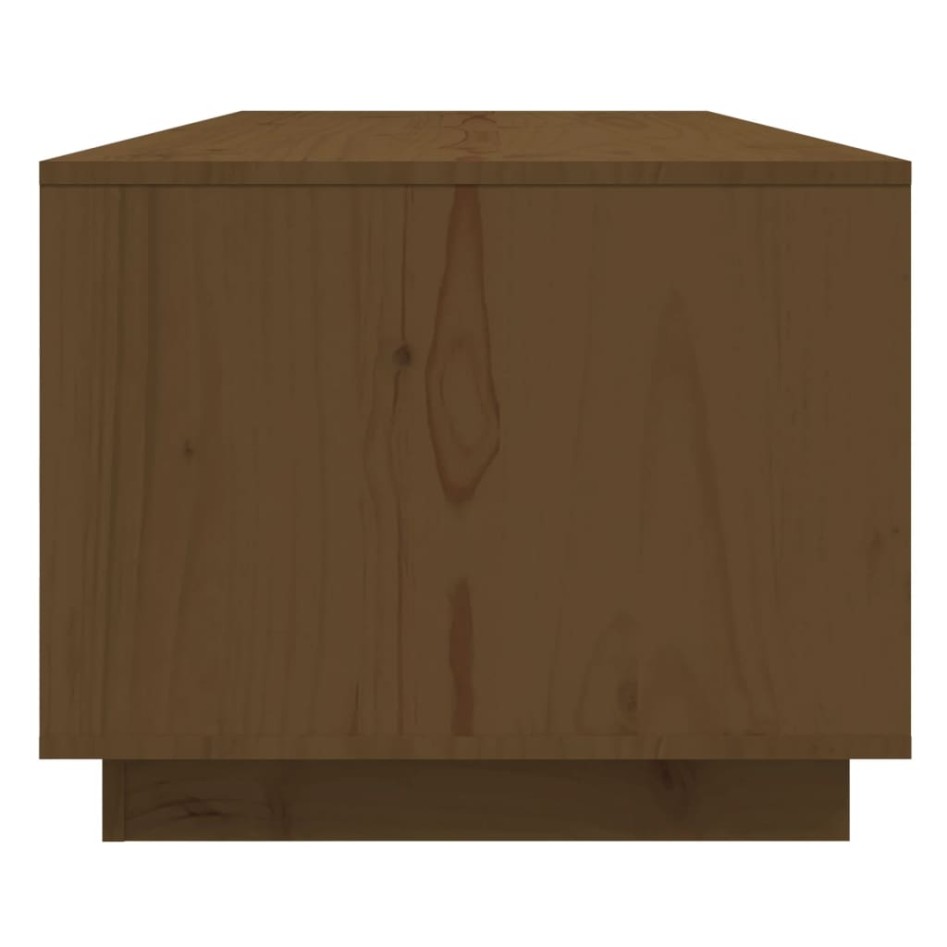 Mesa de centro madera maciza de pino marrón miel 110x50x40