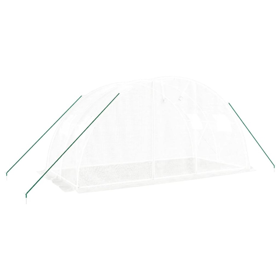 Invernadero con estructura de acero blanco 8 m² 4x2x2