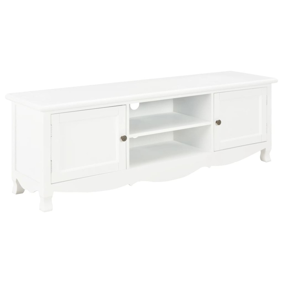 Mueble para TV de madera blanco 120x30x40