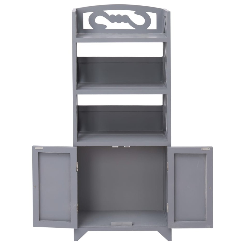 Mueble de baño madera de paulownia gris 46x24x116