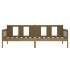 Sofá cama de madera maciza de pino marrón miel 90x190