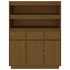 Aparador alto madera maciza de pino marrón miel 89x40x116,5