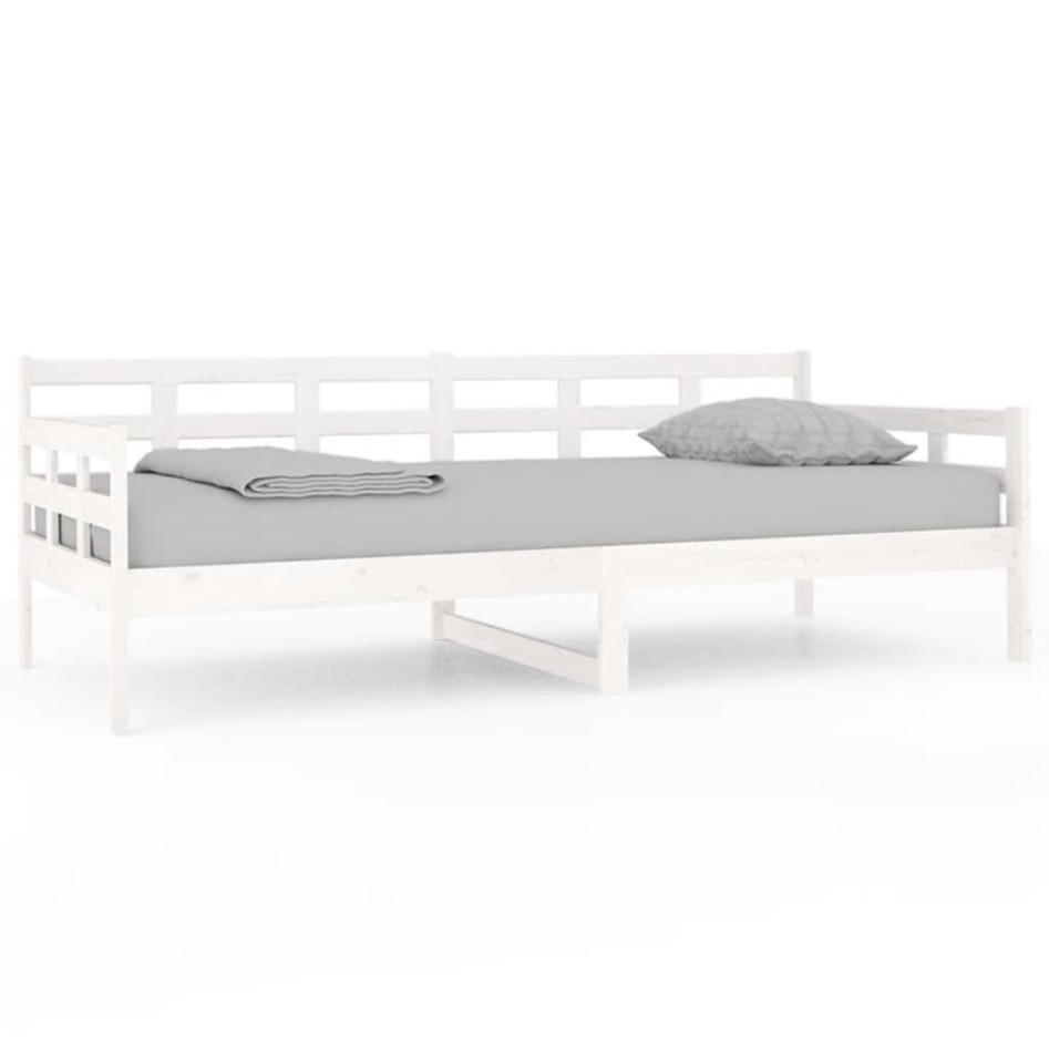 Sofá cama madera maciza de pino blanco 90x200