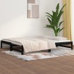 Sofá cama extraíble madera maciza de pino negro 2x(80x200) cm