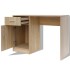 Escritorio con cajón y armario roble 100x40x73