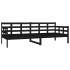 Sofá cama madera maciza de pino negro 80x200