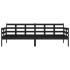 Sofá cama madera maciza de pino negro 80x200
