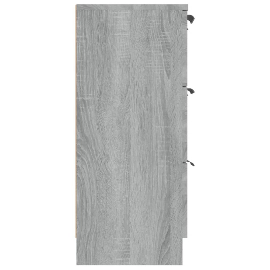 Aparador de madera contrachapada gris Sonoma 60x30x70