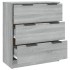 Aparador de madera contrachapada gris Sonoma 60x30x70