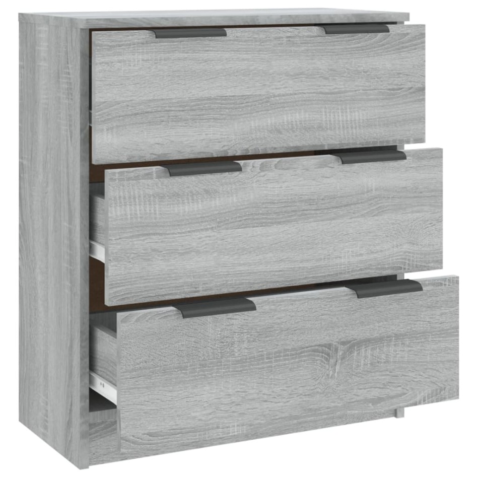 Aparador de madera contrachapada gris Sonoma 60x30x70