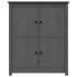 Aparador de madera maciza de pino gris 83x41,5x100