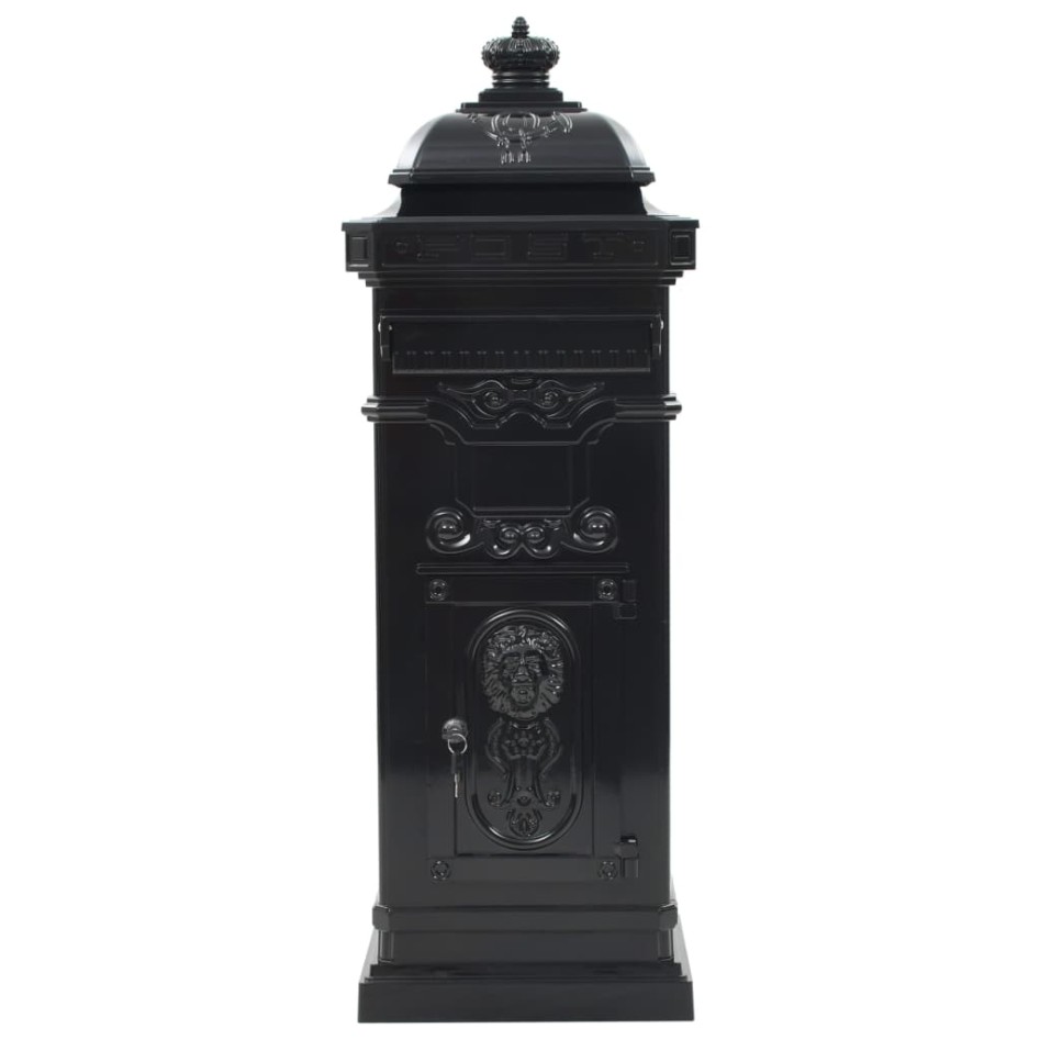 Buzón de columna de aluminio estilo vintage inoxidable