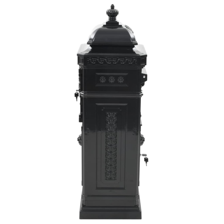 Buzón de columna de aluminio estilo vintage inoxidable