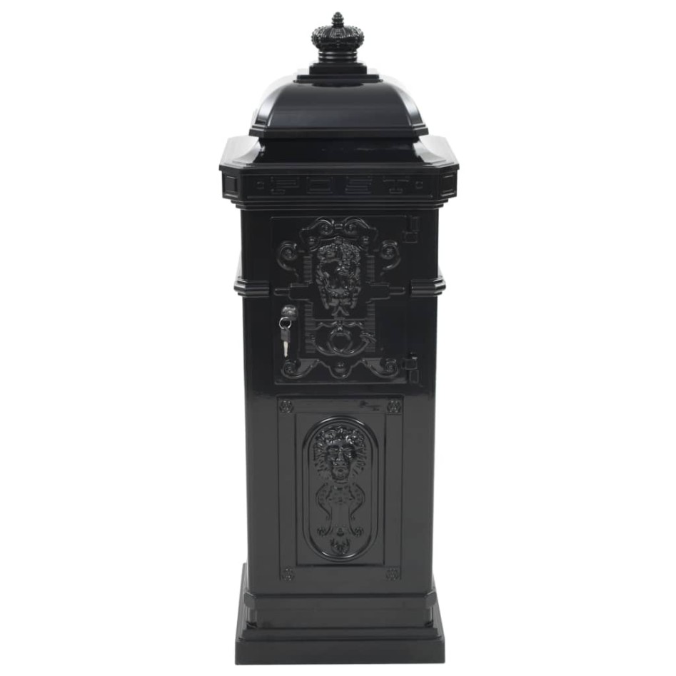 Buzón de columna de aluminio estilo vintage inoxidable