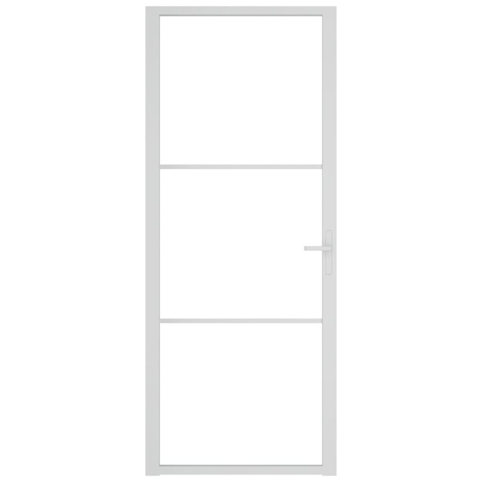 Puerta interior vidrio EGS y aluminio blanco 83x201,5